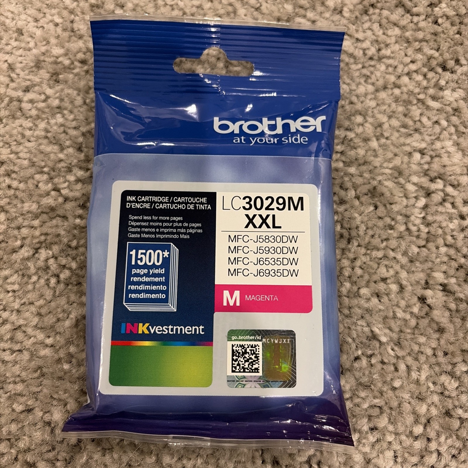 Genuine Brother LC3029M XXL Magenta Ink Cartridge Exp. 11/2026 NEW & SEALED