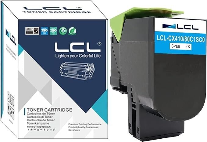 LCL Toner Cartridge Replacement for Lexmark 80C1SC0 80C10C0 801SC