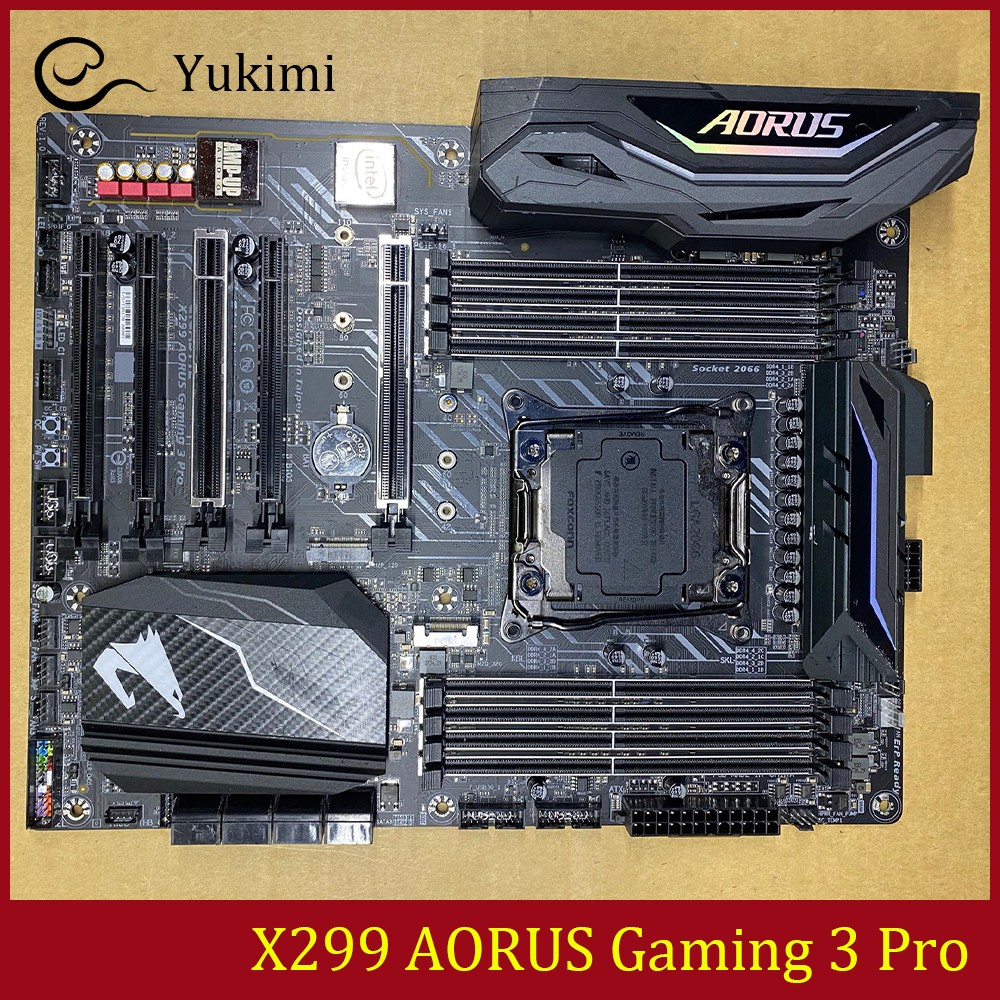 FOR GIGABYTE X299 AORUS Gaming 3 Pro DDR4*8 LGA2066 256GB Ｍotherboard Test OK