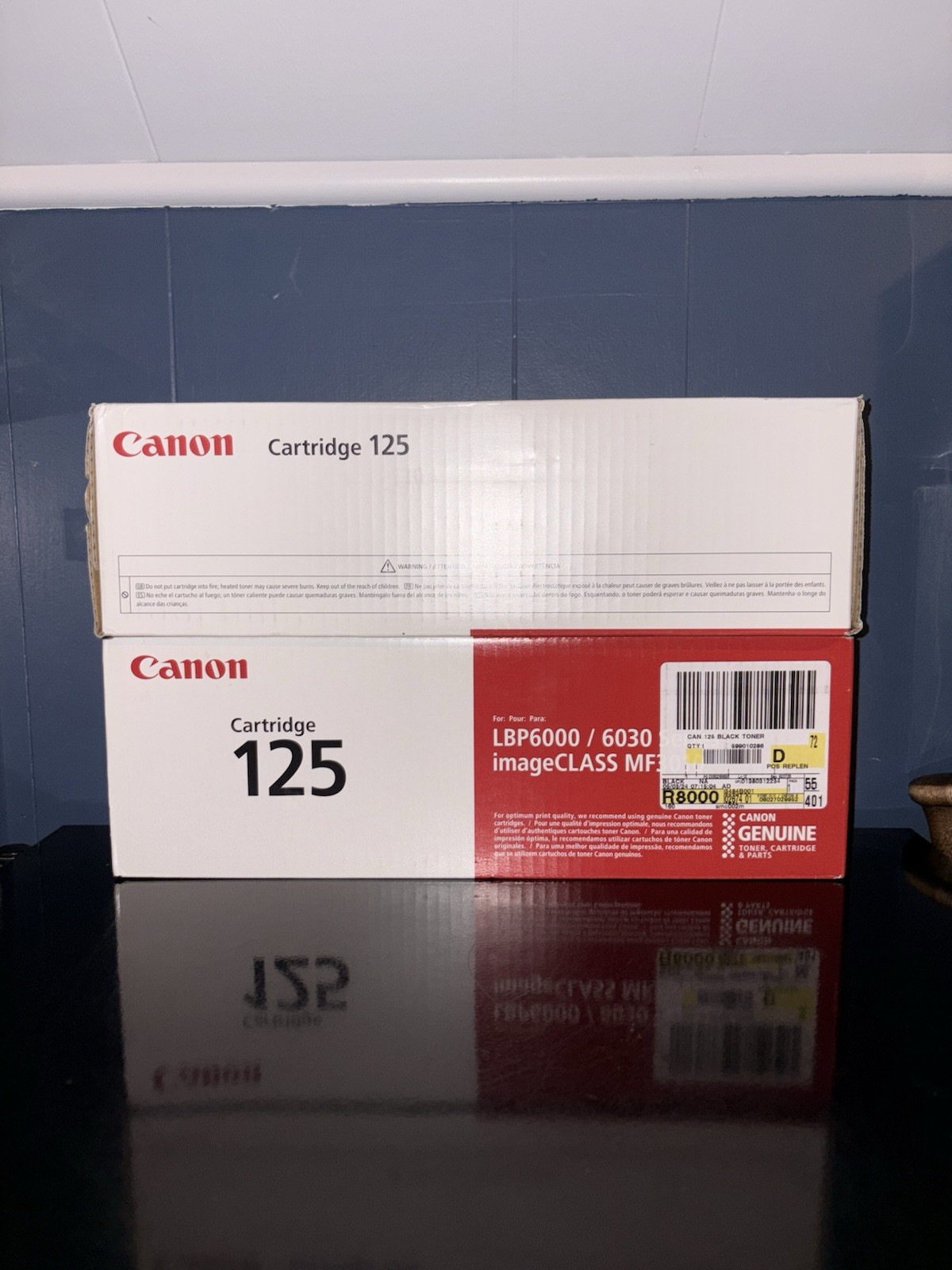 Canon 125 Black Toner Cartridge LBP6000 6030 Series MF3010 NEW Sealed Lot of 2