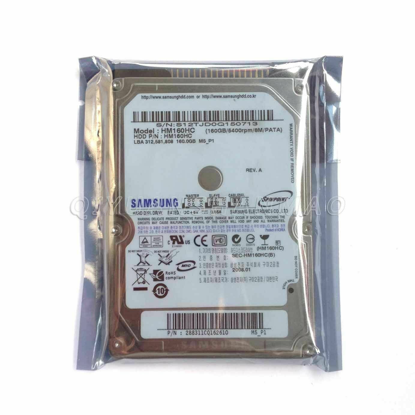 10pcs SAMSUNG 160GB HM160HC 5400RPM IDE PATA 2.5" Hard Drive FOR Laptop Computer