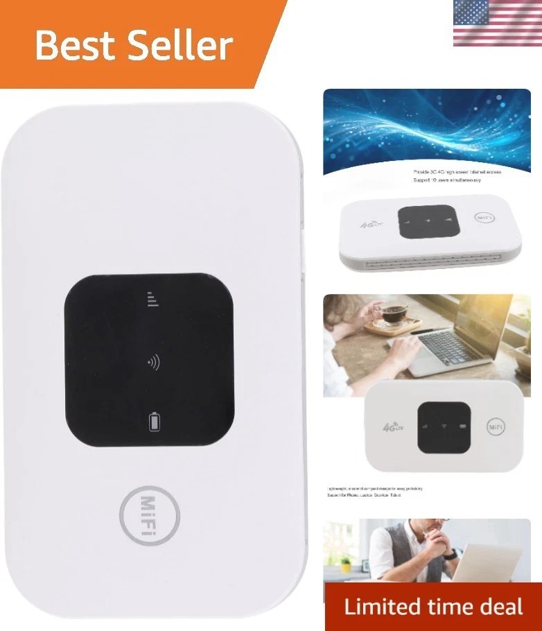 Unlocked 4G LTE Mobile WiFi Router with SIM Card Slot for Global Travel Not f...