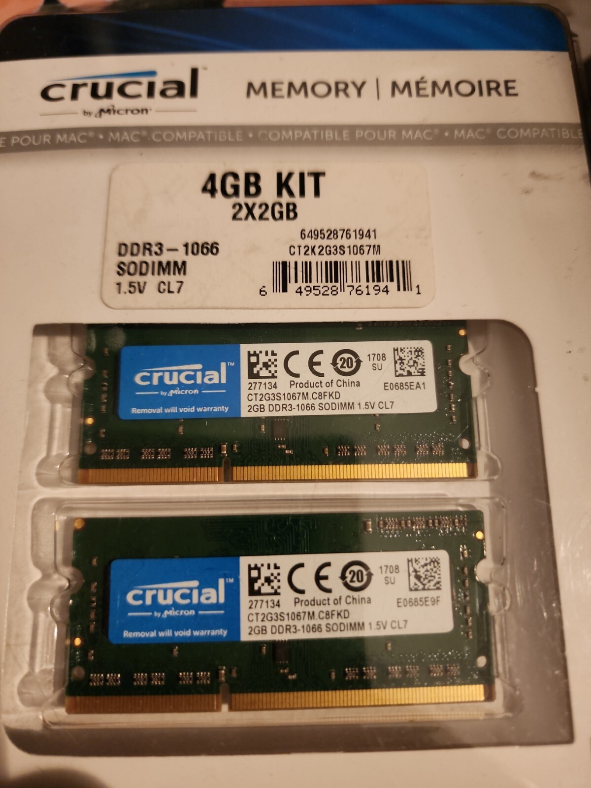 Crucial Memory 4gb Kit 2x2gb