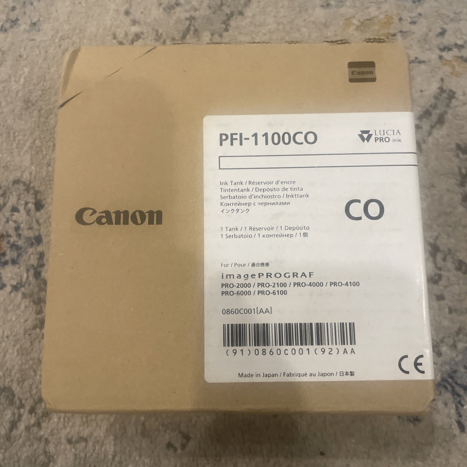 Canon PFI-1100CO Chroma Optimizer Ink Tank PRO Series OEM exp 2026