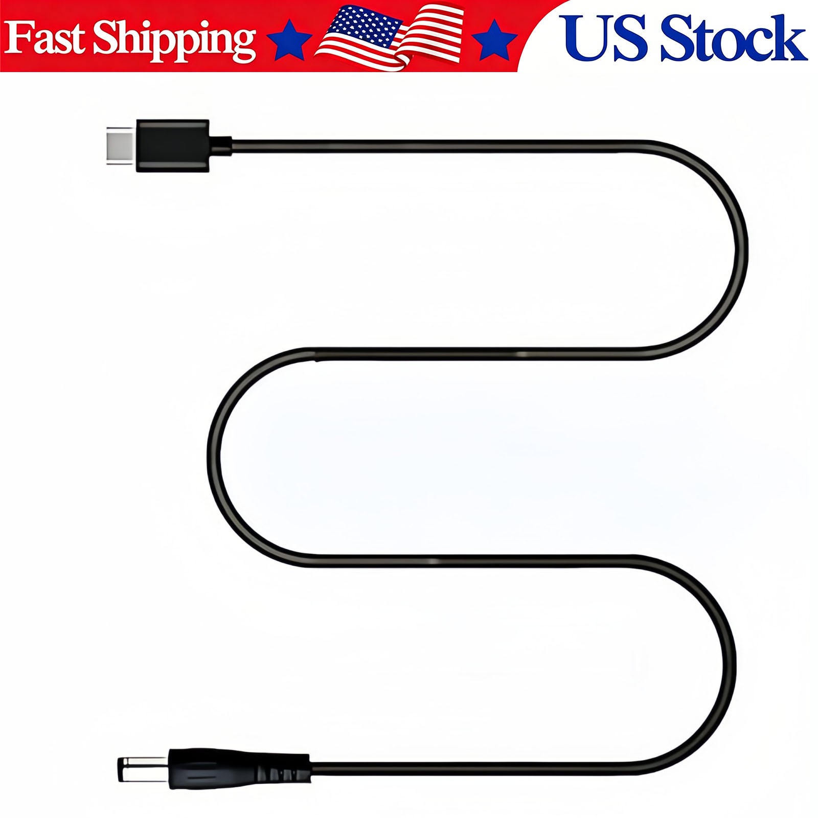 USB C to 12V DC 5.5x2.5mm 1m PD Trigger Cable for Router CCTV Monitor