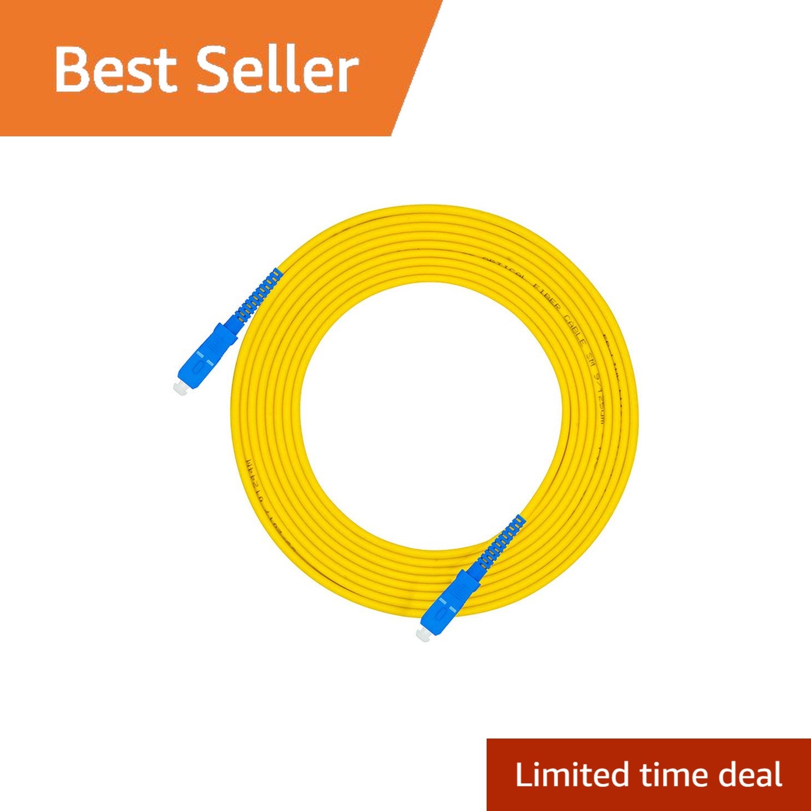 Jeirdus SC to SC Fiber Optic Cable 15M/50ft Simplex Single-Mode