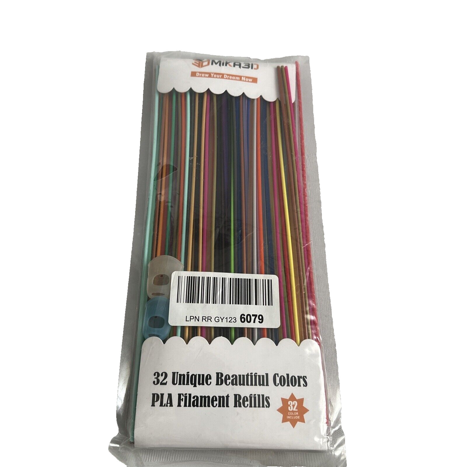 Mika3D PLA Filament Refills 32 Colors 160 Pieces 3D Printing Pen Replacement