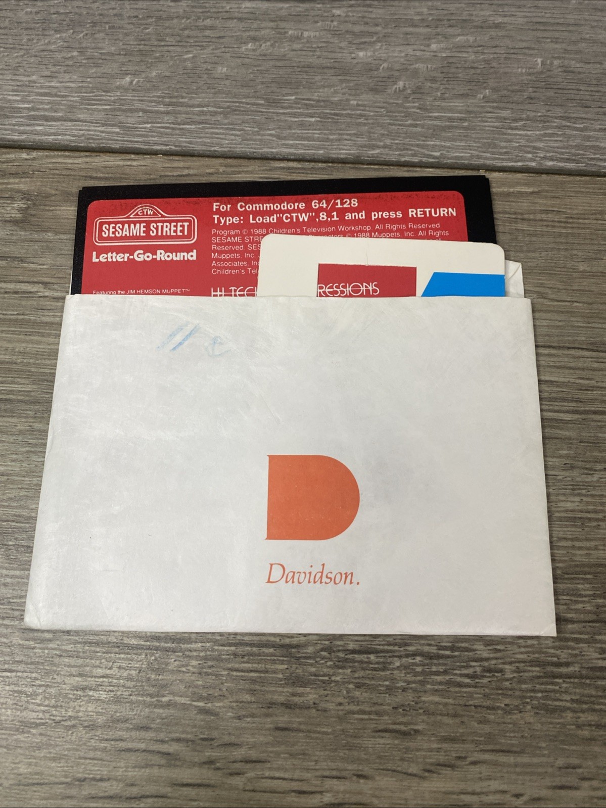 Sesame Street Letter-Go-Round Commodore 64 Game Hi Tech
