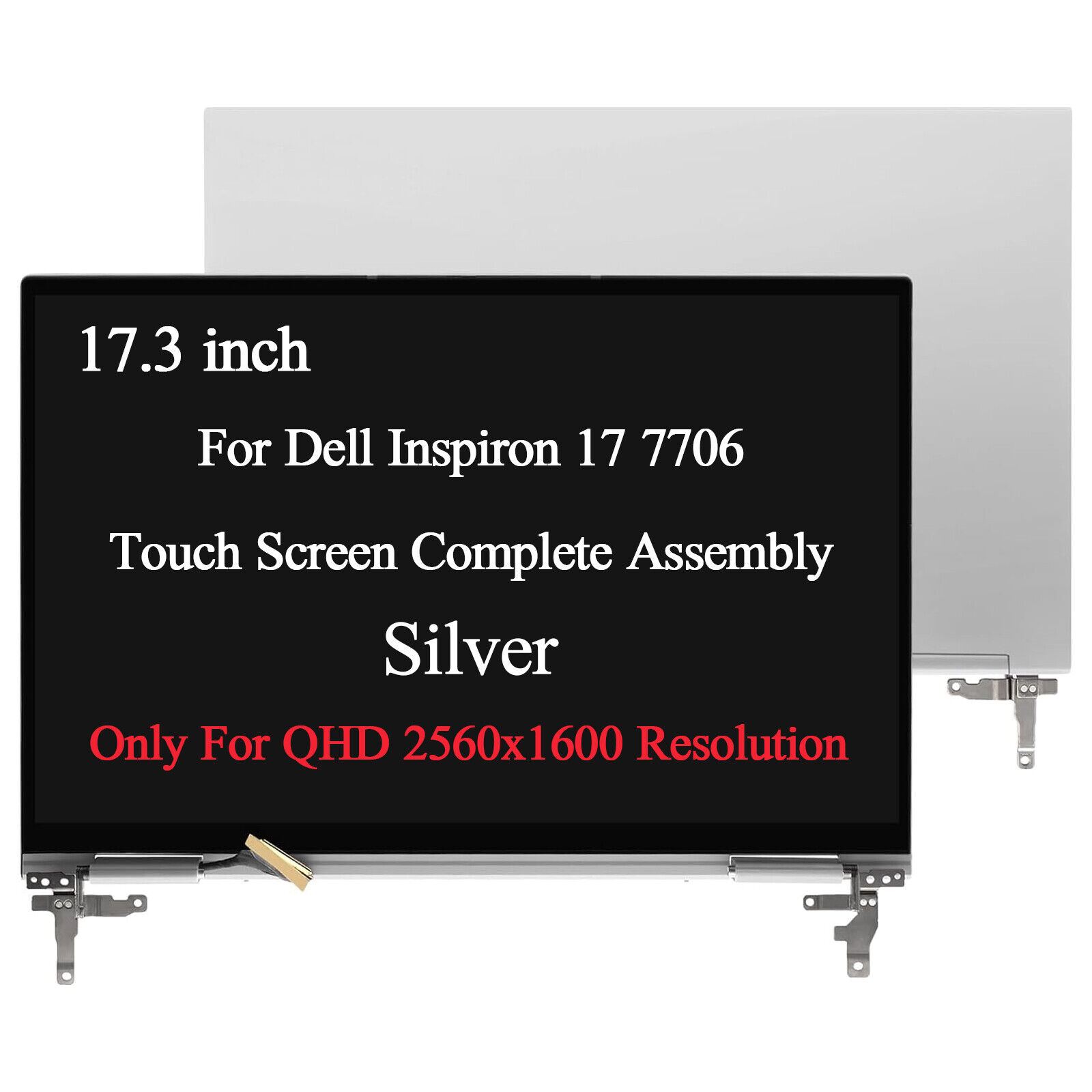 For Dell Inspiron 17 7706 2-in-1 QHD LCD Touch Screen Full Assembly 7TD3M 07TD3M