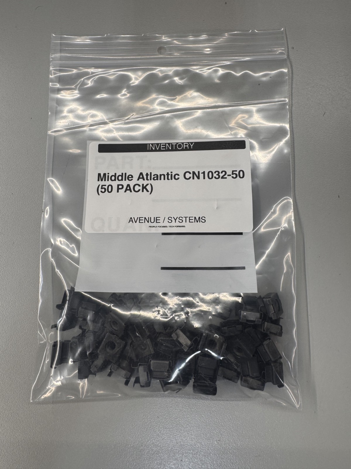 Middle Atlantic CN1032-50, 50 PC 10/32 Cage Nuts