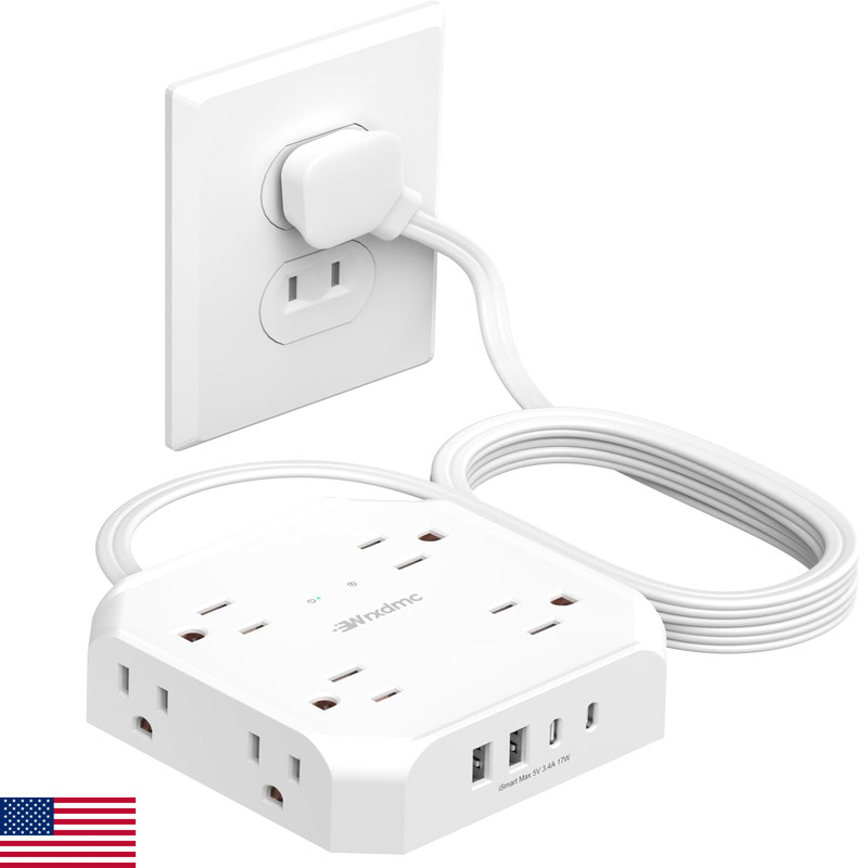 2 Prong Power Strip Wrxdmc 2 Prong To 3 Prong Outlet Adapter 1400J Two Prong
