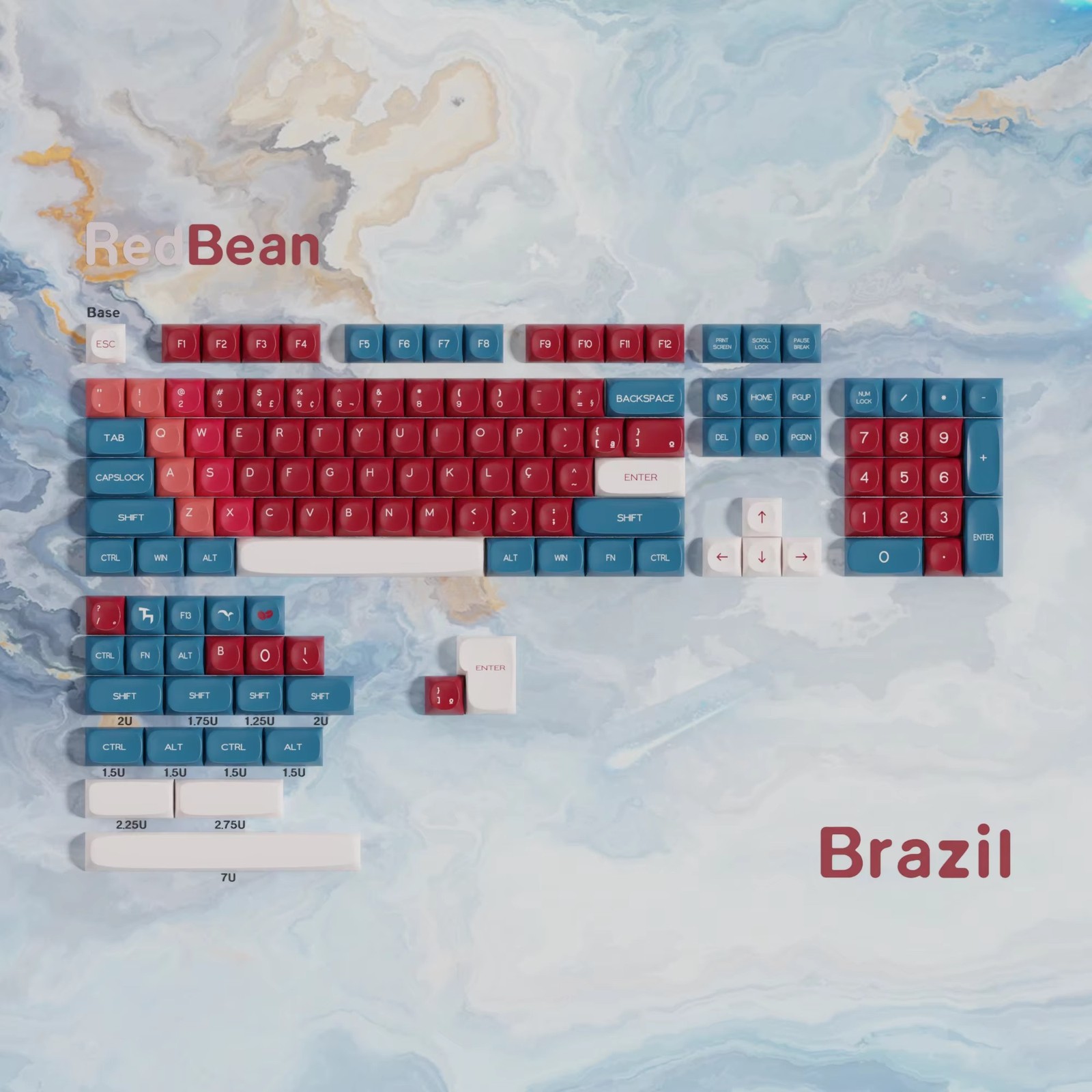 Jaycomia PBT Keycap Set MOA Profile Dye-Sub ISO ANSI 104 Key Multi-Language