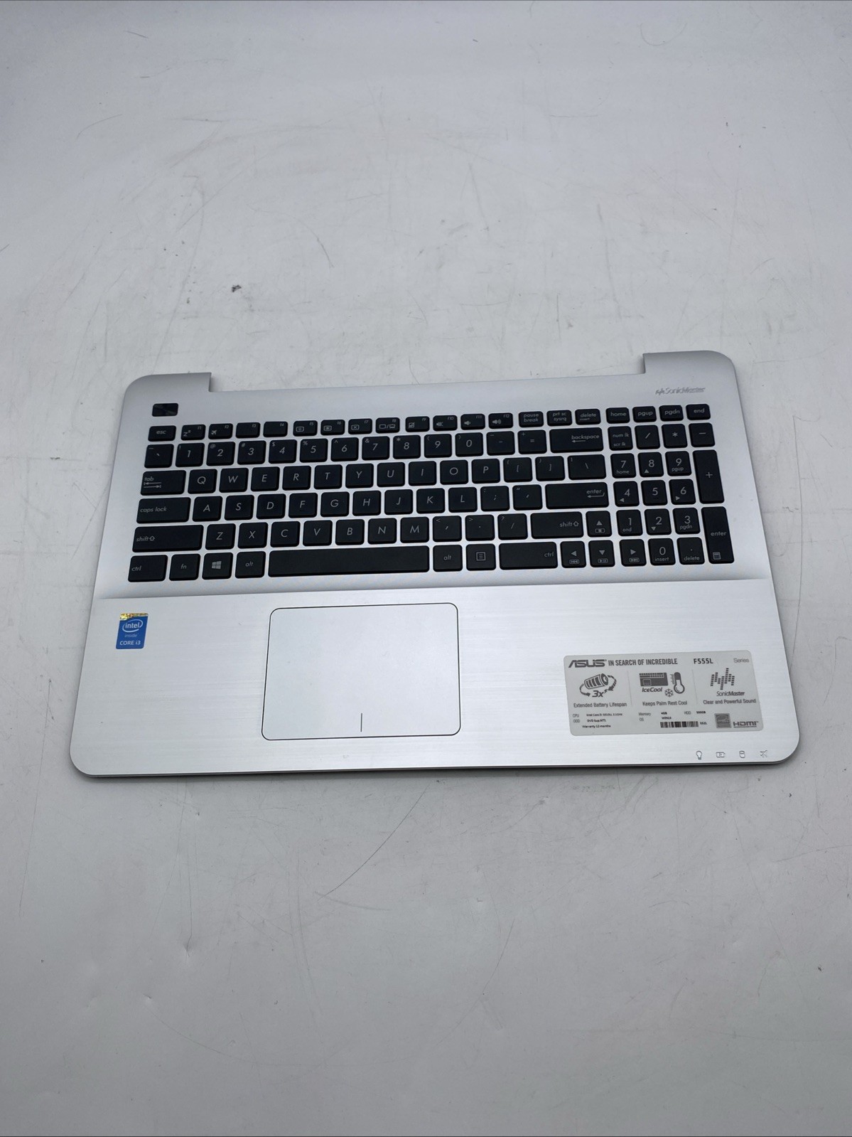 ASUS F555L 15.6 Palmrest Touchpad Keyboard 13NB0622AP031