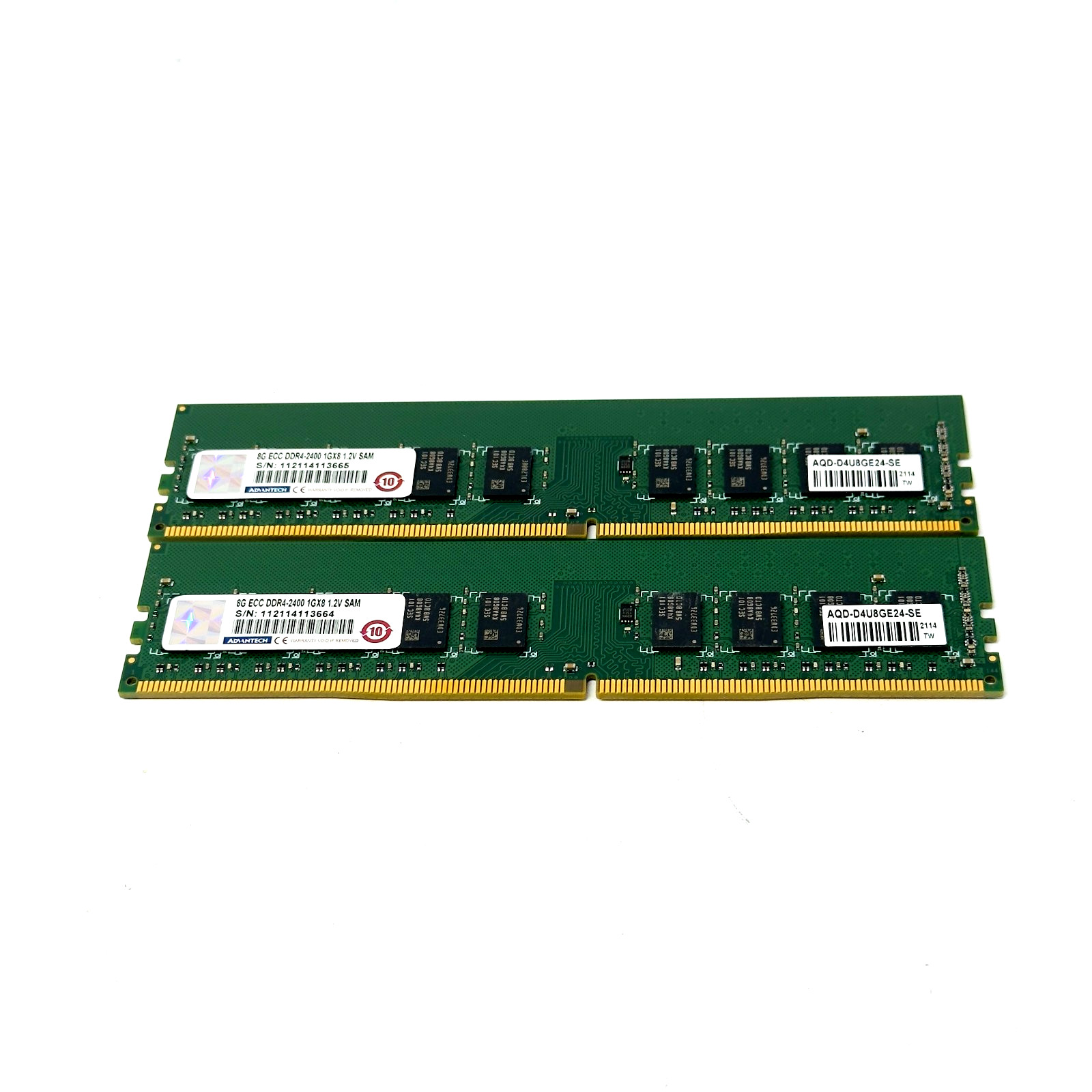 Advantech/Samsung 16GB 2x8GB DDR4-2400 ECC UDIMM RAM AQD-D4U8GE24-SE DDR4 EUDIMM