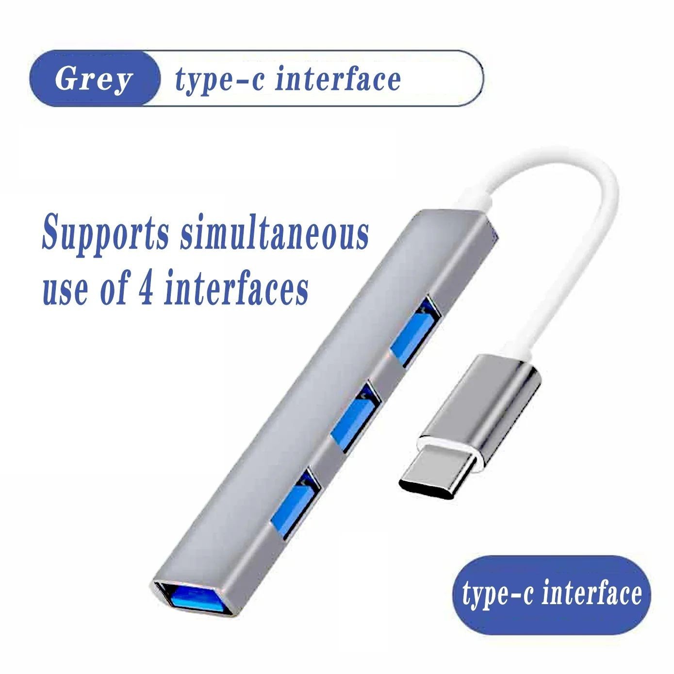 8 in 2Port USB-C Hub Adapter  5G Speed Multi Splitter for PC Laptop & MacBook US