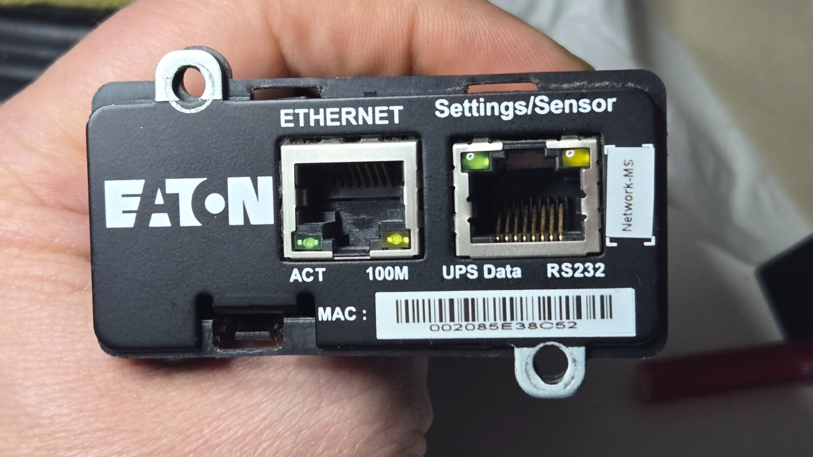 Eaton 710-00255-08  UPS /Ethernet / RS232 Network Card / Module /w Connetors