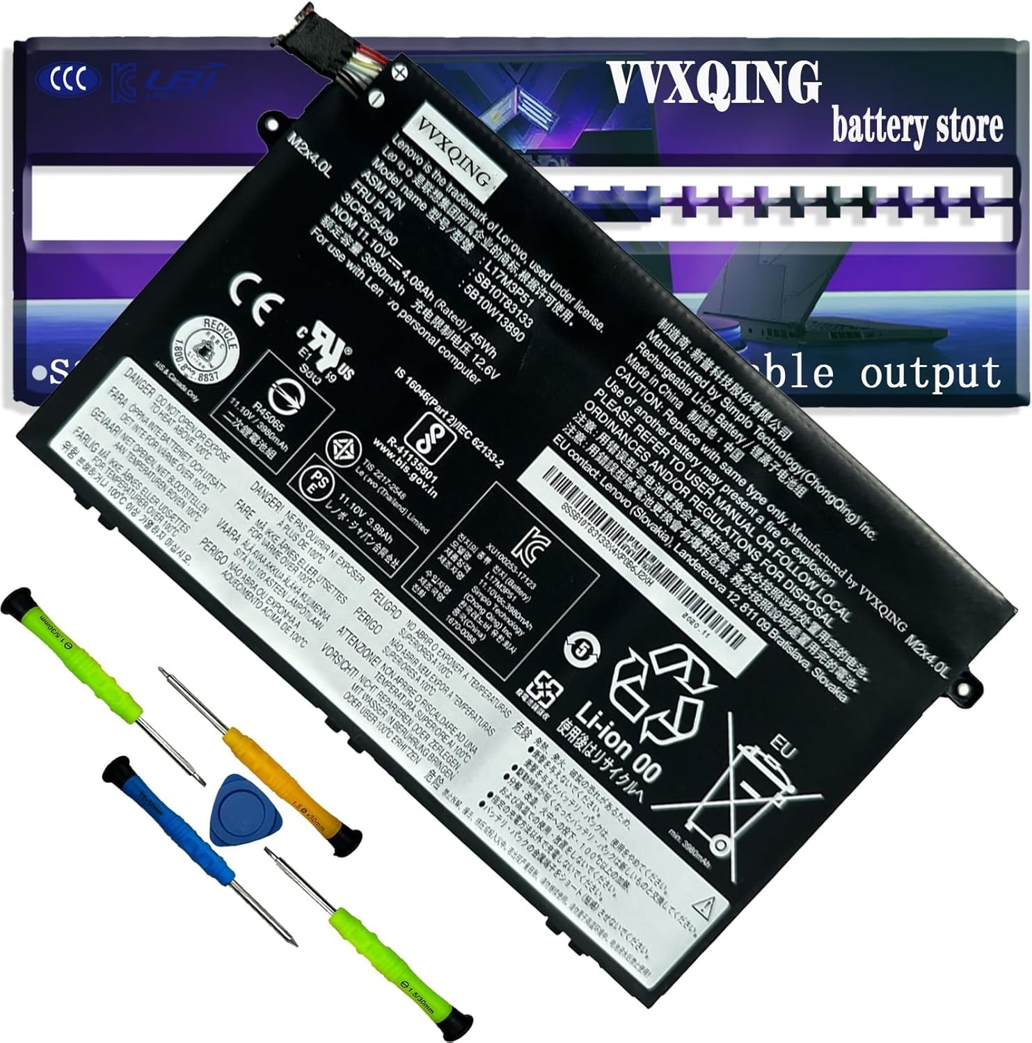 L17M3P51 L17C3P51 L17L3P51 01AV446 Laptop Battery 11.1V Replacement for Lenovo