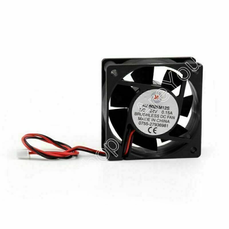 1/4Pc DC Brushless Cooling Fan 24V 0.15A 6025S 60x60x25mm 2 Pin CPU Computer Fan