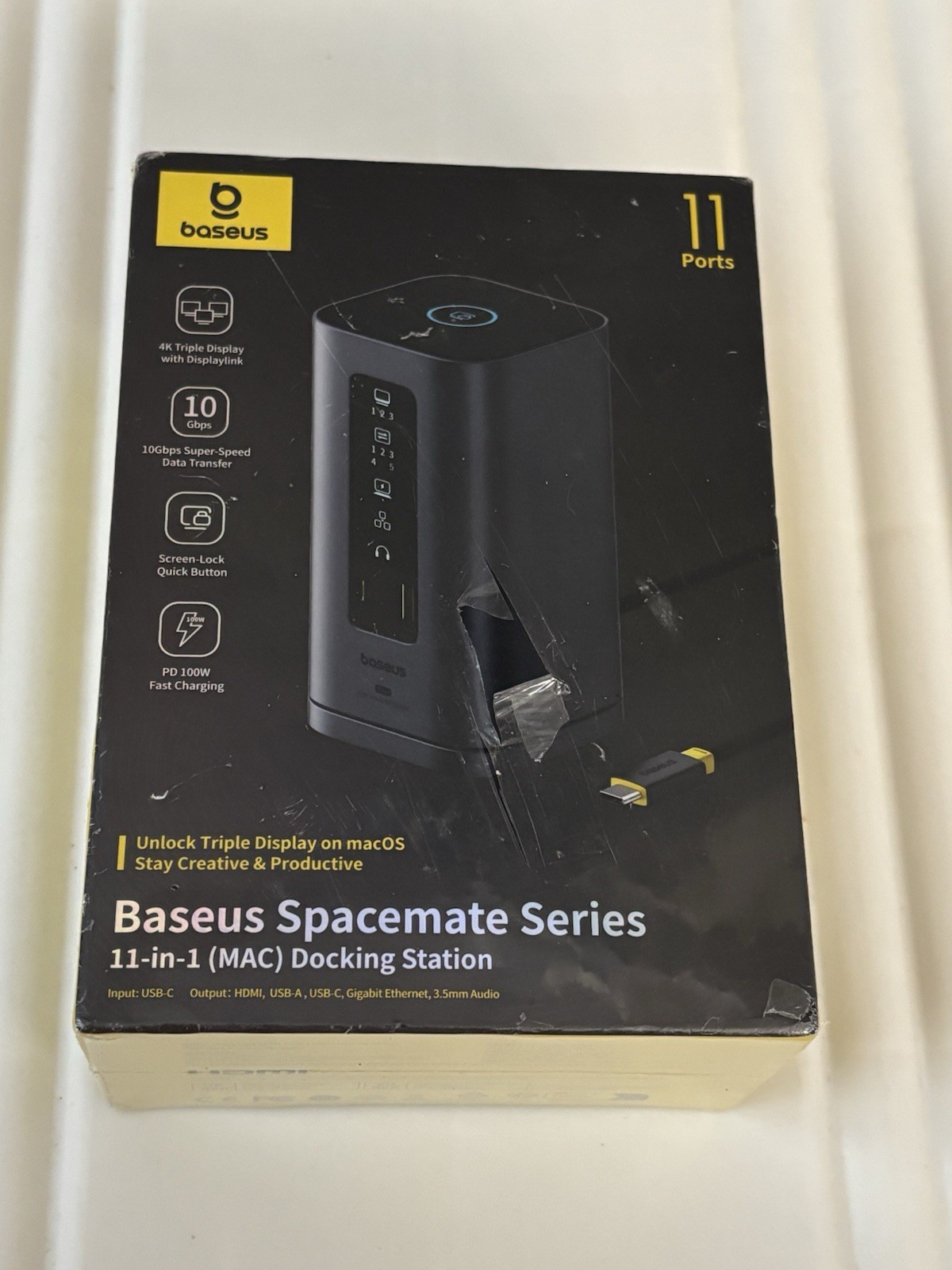 Baseus Spacemate Series 11-in-1 (MAC) Docking Station 3 Monitor 3*4K HDMI NEW