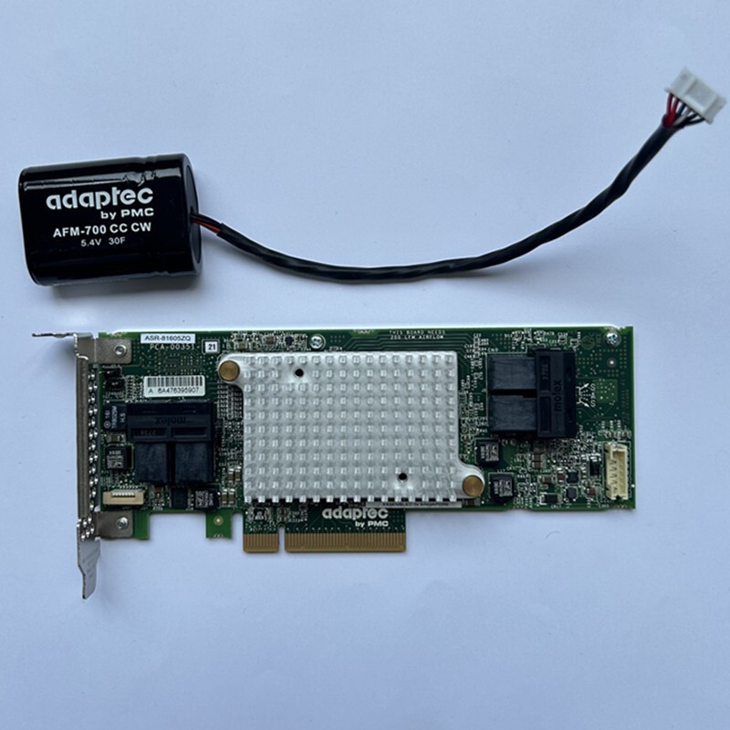 Adaptec ASR-81605ZQ 12G SAS 16-Port 1GB PCIe x8 RAID Controller + Battery