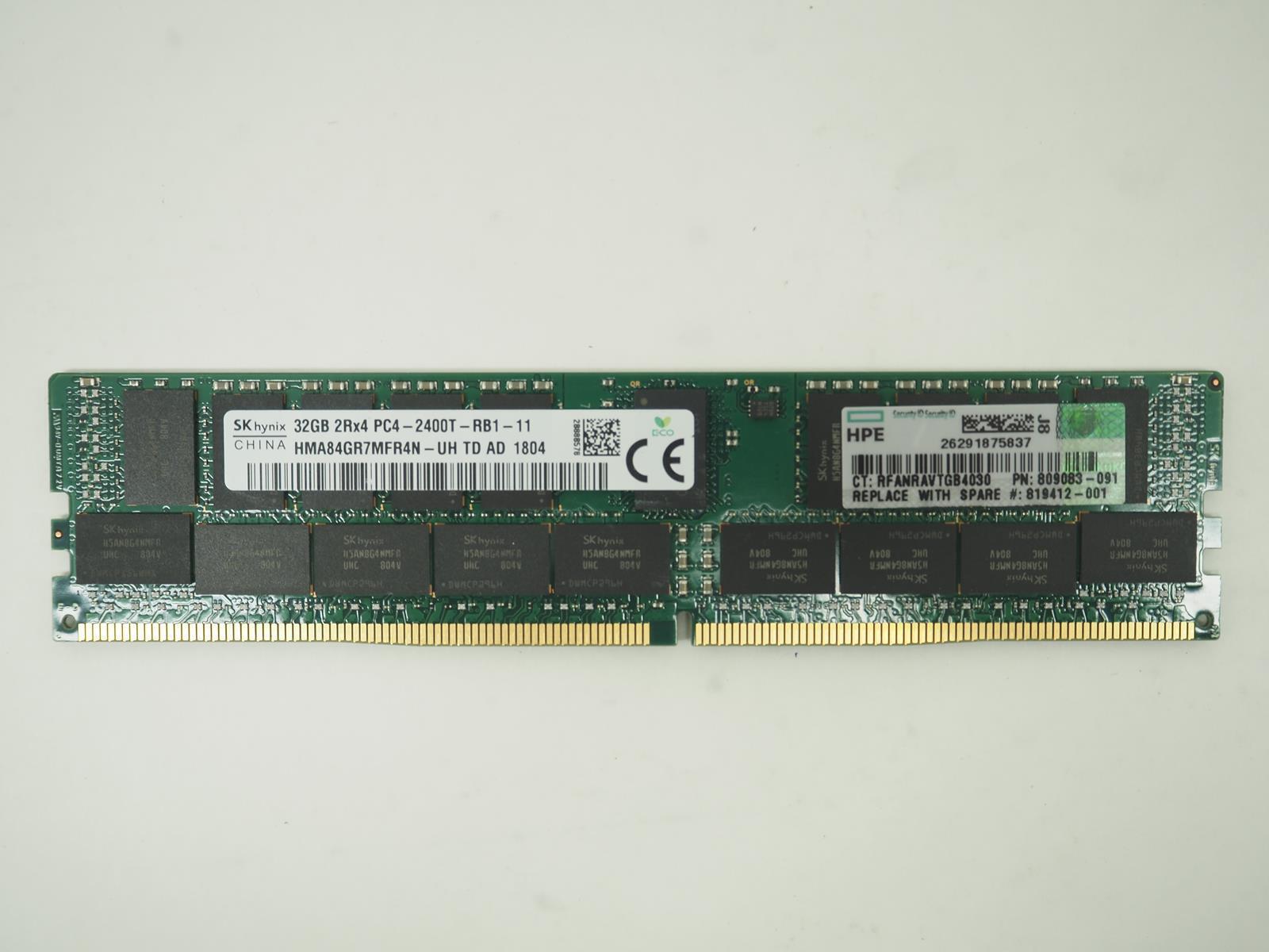 SK HYNIX 32GB PC4-2400T Server Ram / ECC Memory - HMA84GR7MFR4N-UH TD AD