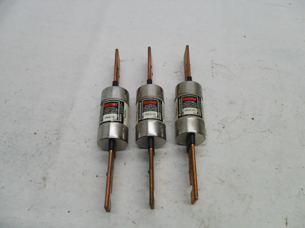 LOT OF 3 FUSETRON FRS-R-125 TIME DELAY FUSE 125A 600VAC