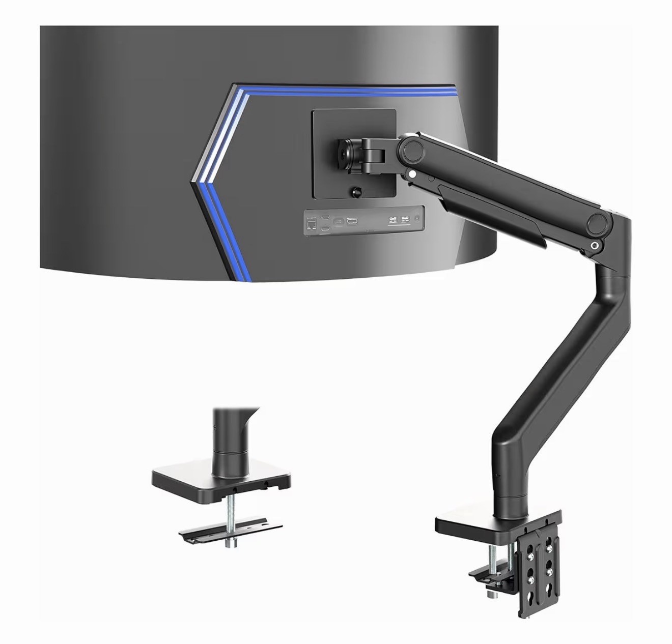 VIVO Heavy Duty Aluminum Ultrawide Monitor Tension Arm for up to 49 inch Screens