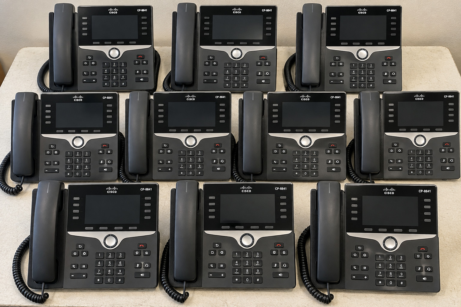 LOT OF 10 - Cisco CP-8841-3PW-NA-K9 IP Phone 8841 MPP Multiplatform VoIP