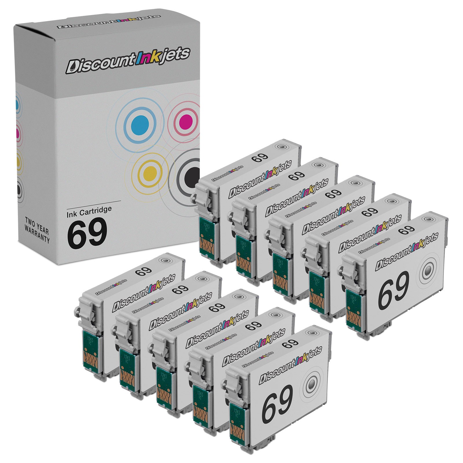 10 T069 T069120 BLACK Reman Ink Cartridge for Epson Workforce 30 310 615 Stylus