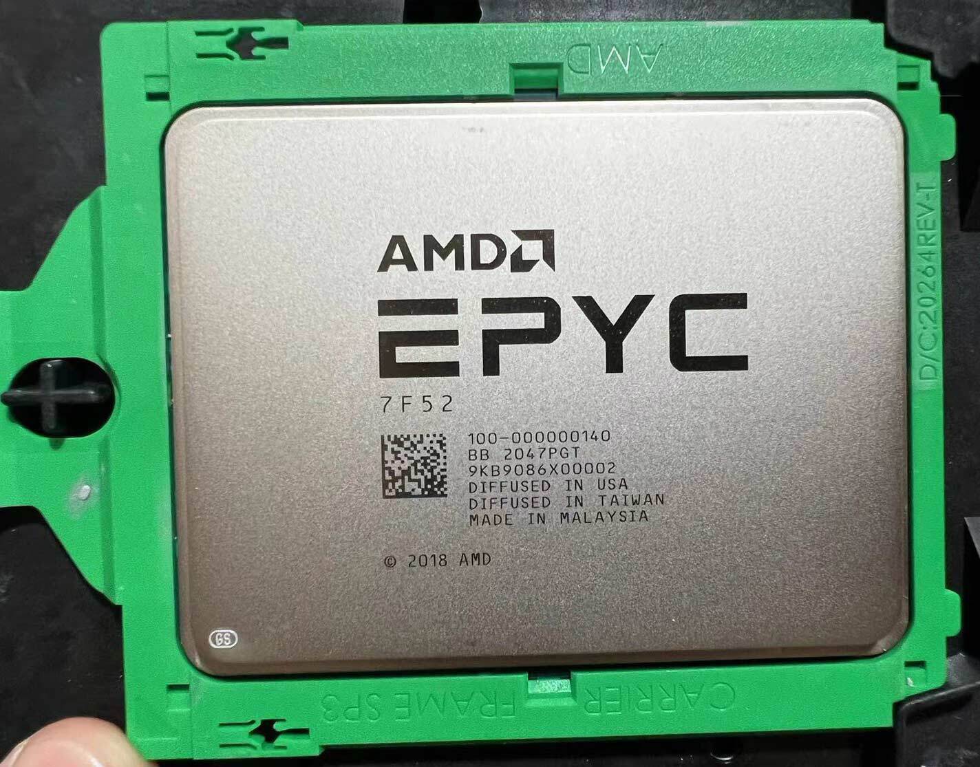 AMD EPYC 7F52 16-core 32 Threads 3.5G up to 3.9GHZ 240w CPU processor (unlocked)