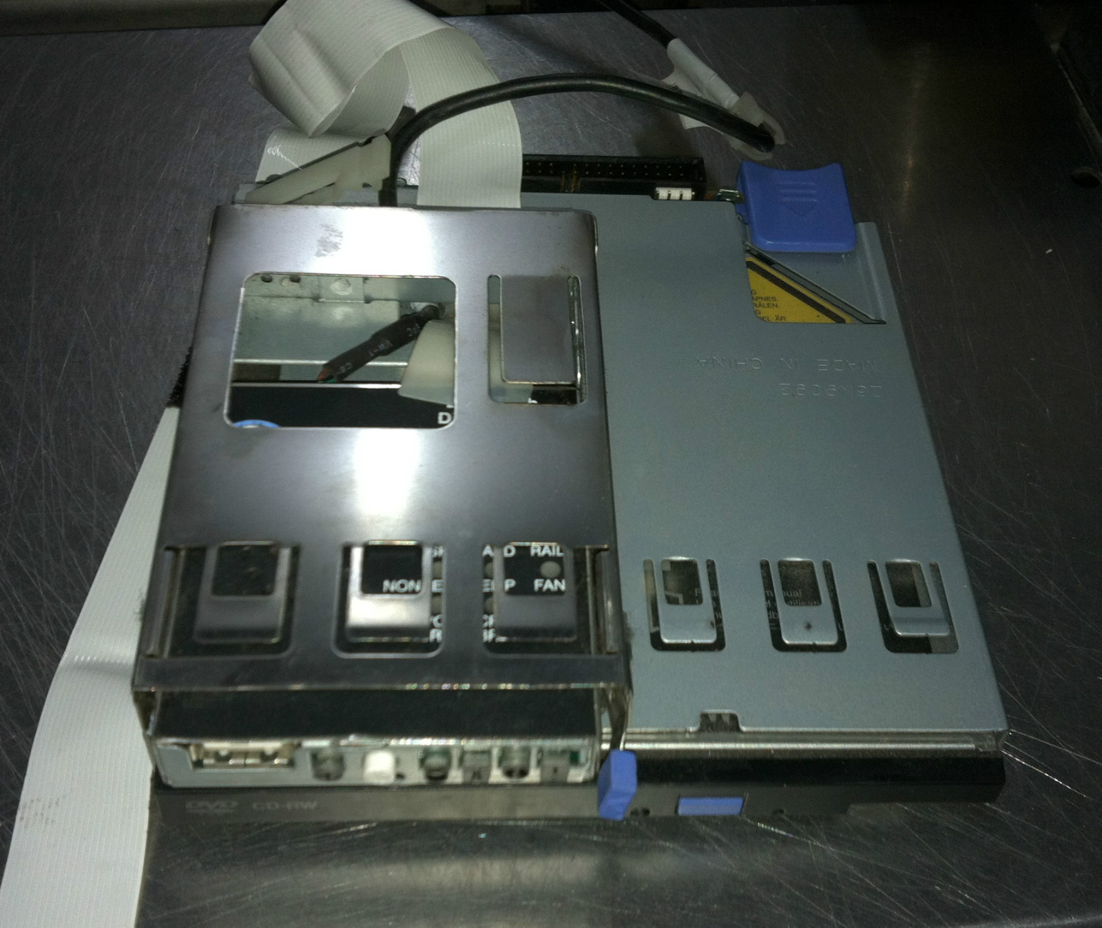 IBM 43W4585 x3550 CDRW DVD-ROM in cage w/41Y8735 Interposer Board+ 42D3936 Panel