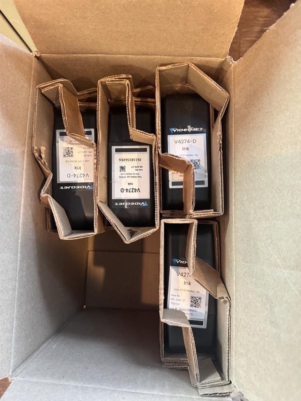 Videojet V4274-D Black Ink Cartridge + Cleaner – Exp 08-APR-27