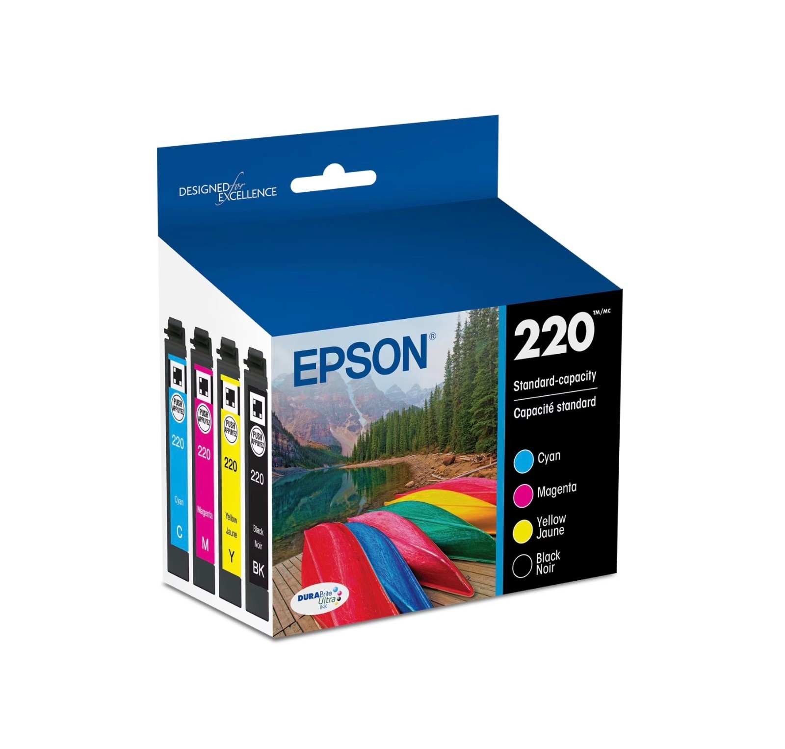 New  EPSON 220 DURABrite Ultra Ink Standard Capacity Color Combo Pack