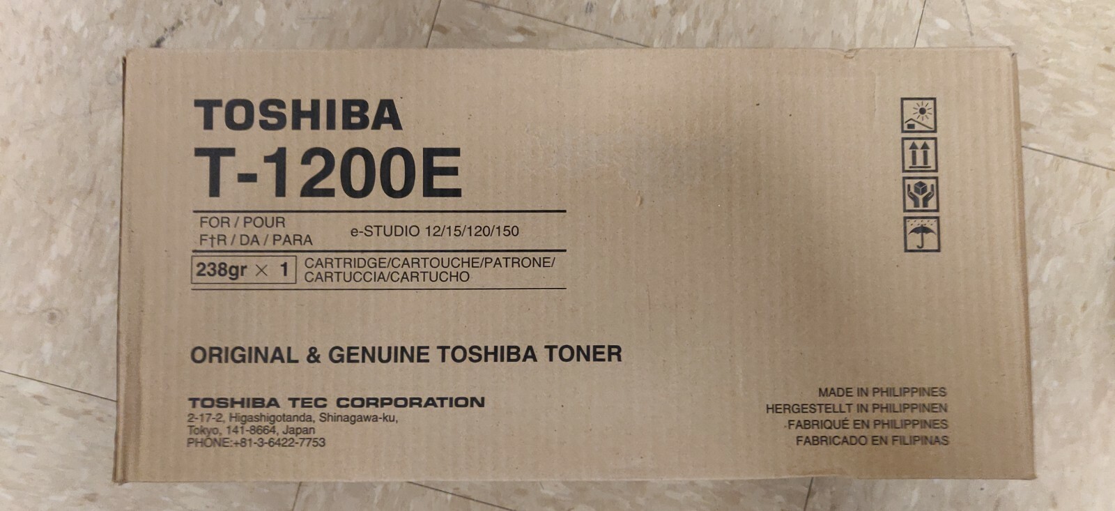 Genuine Toshiba T-1200E Black Toner Cartridge