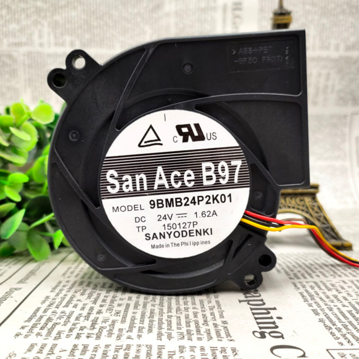 1PCS 9cm Turbo Blower Large Air Volume Fan 9BMB24P2K01 24V 1.62A 9733 