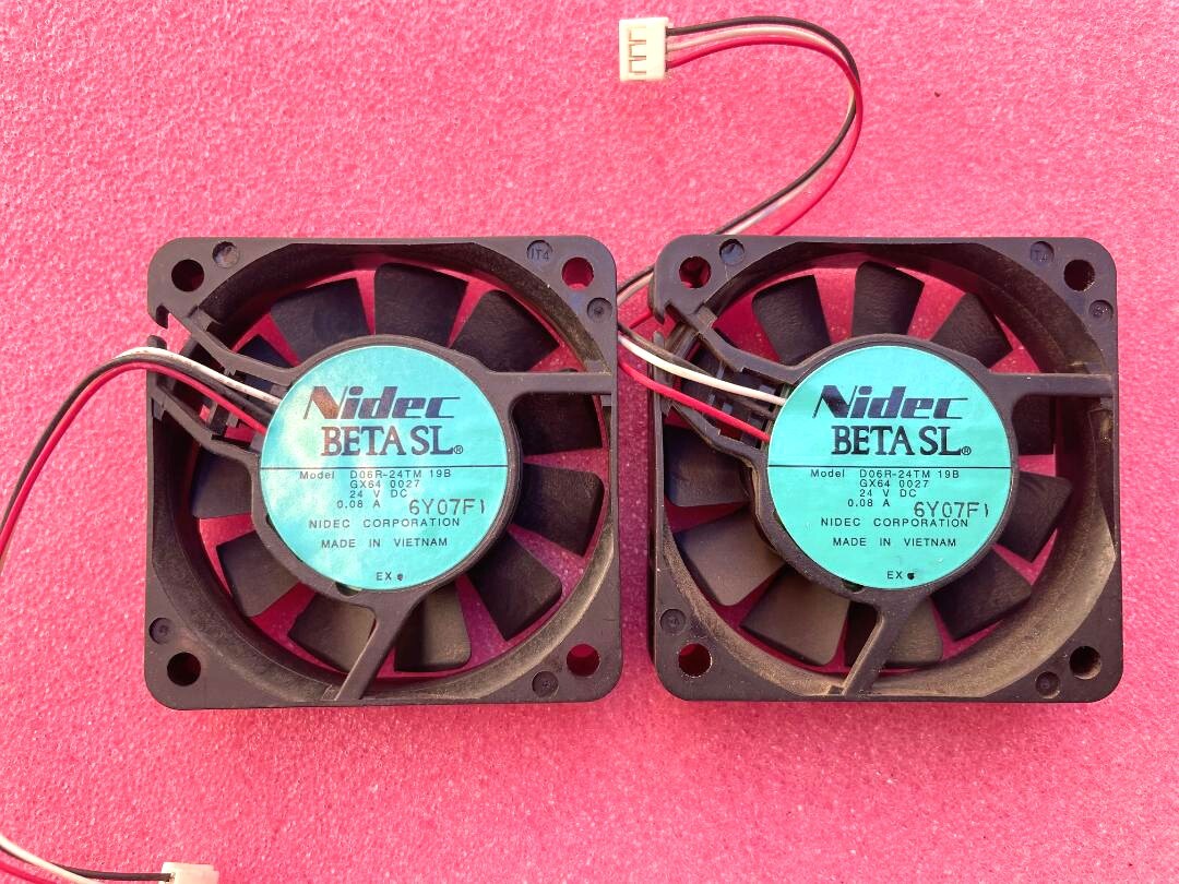 2X NIDEC BETA SL MODEL: D06R-24TM 19B 24V DC 6Y07F1