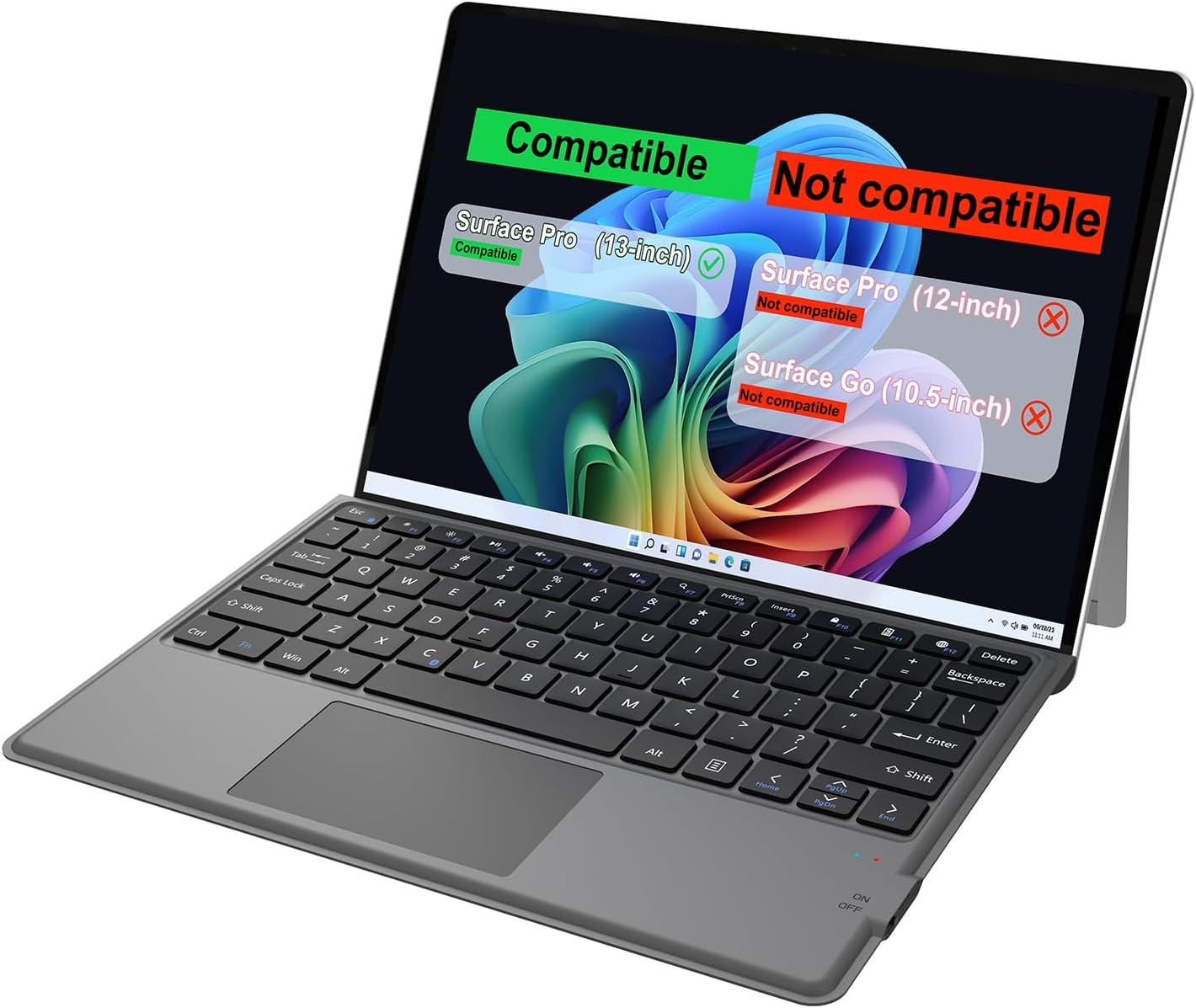 Microsoft Surface Pro Keyboard Type Cover, Ultra-Slim Portable Bluetooth Wireles