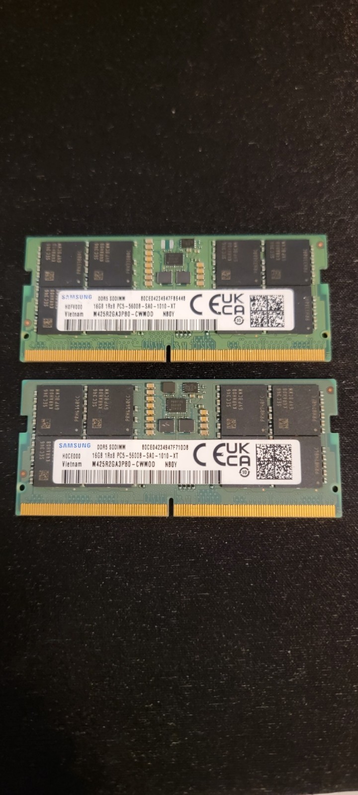 Samsung 32GB DDR5 2x16GB 1Rx8 PC5-5600B SODIMM M425R2GA3PB0-CWM0D