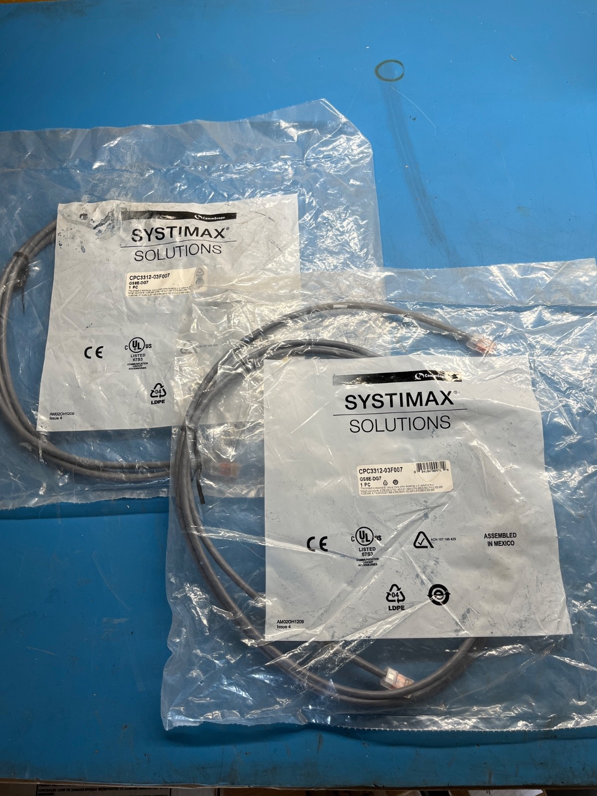 CommScope Systimax Solutions Internet Cable Cord CPC3312-03F007 2 Pack