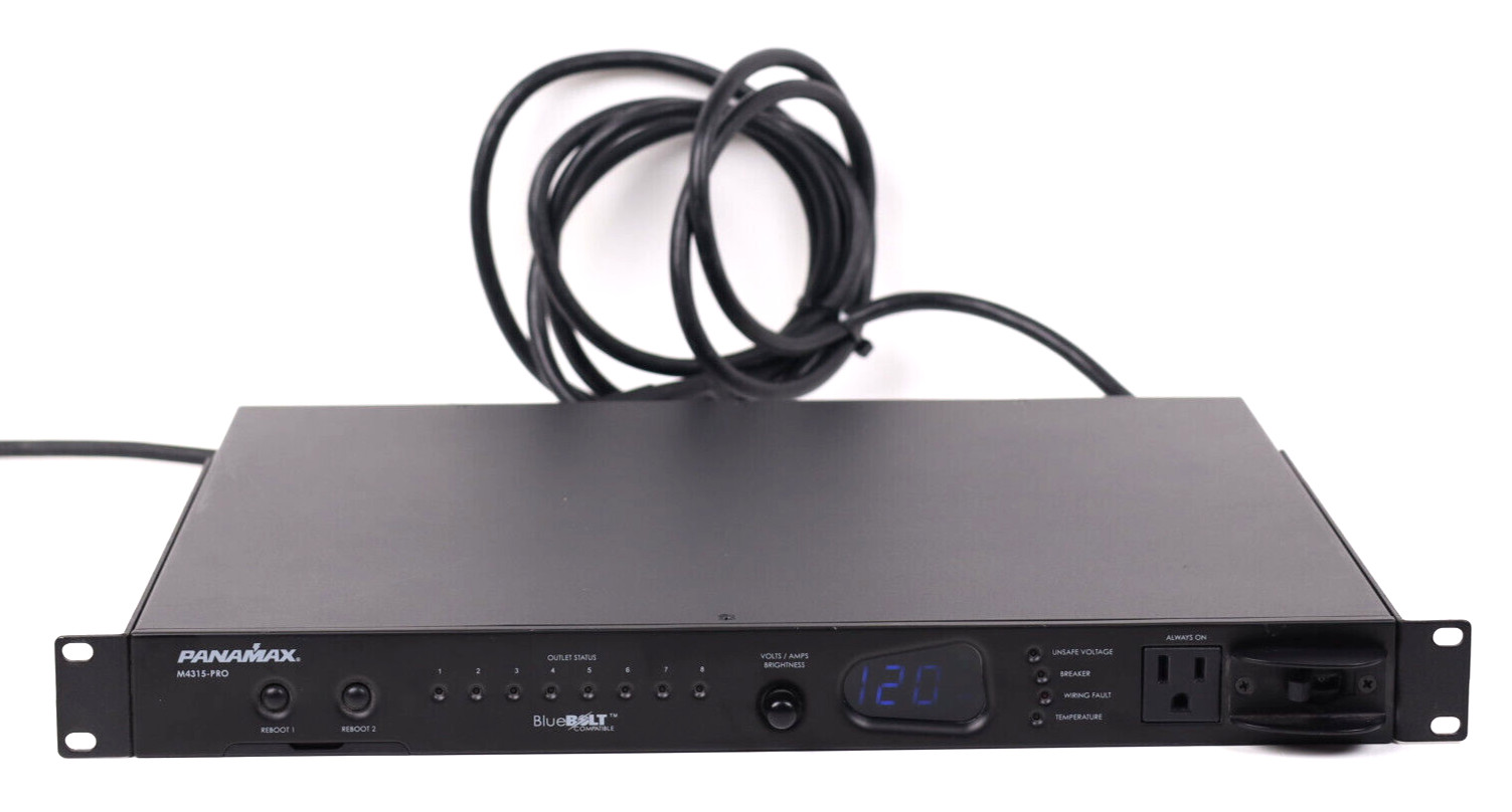Late Model Panamax M4315-PRO CV2 Bluebolt 9-Outlet 15 Amp Power Management o729