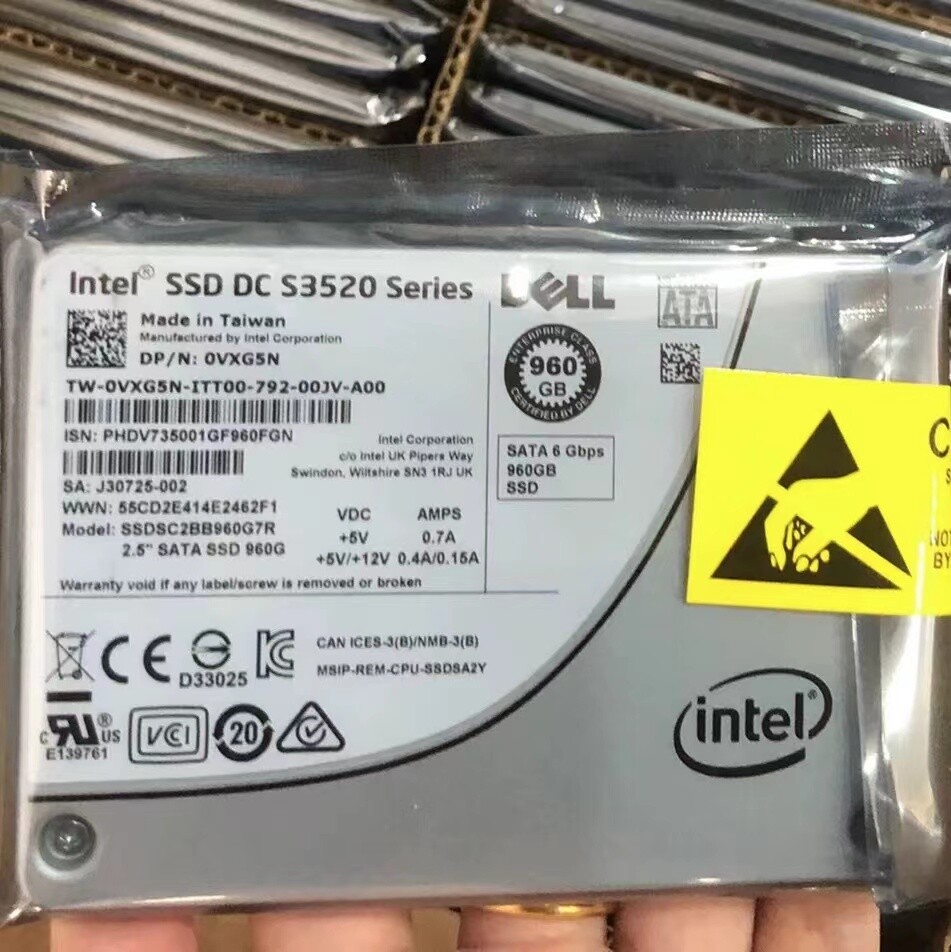 960GB SSD Intel DC S3520 6Gb/s 2.5" DELL SATA SSD SSDSC2BB960G7R DP/N:OVXG5N