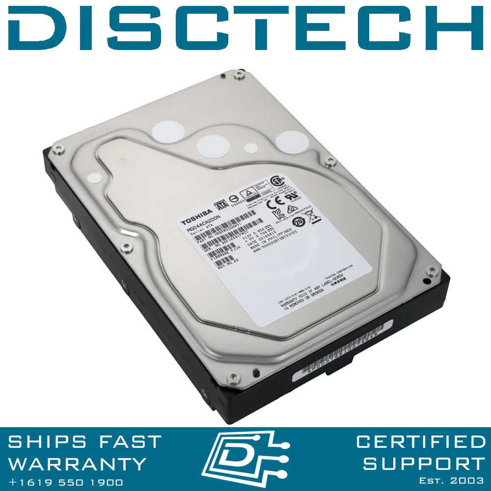 Toshiba MG04ACA200N 2TB 6Gbps 7.2K RPM Enterprise SATA F/S Hard Drive
