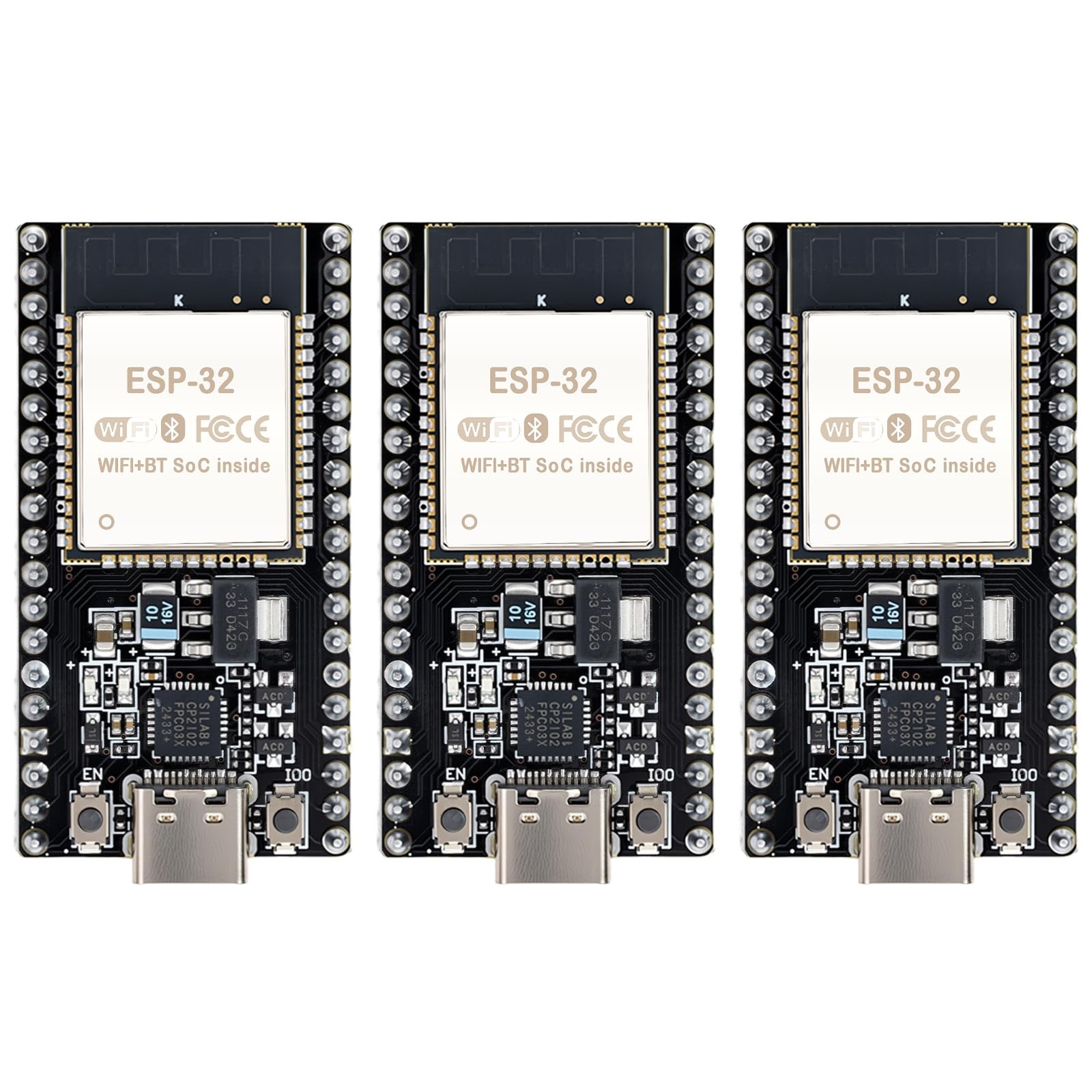 3 PCS ESP32DevKitC32 Development Board Modules ESP32D TypeC 38 Pins WiFi