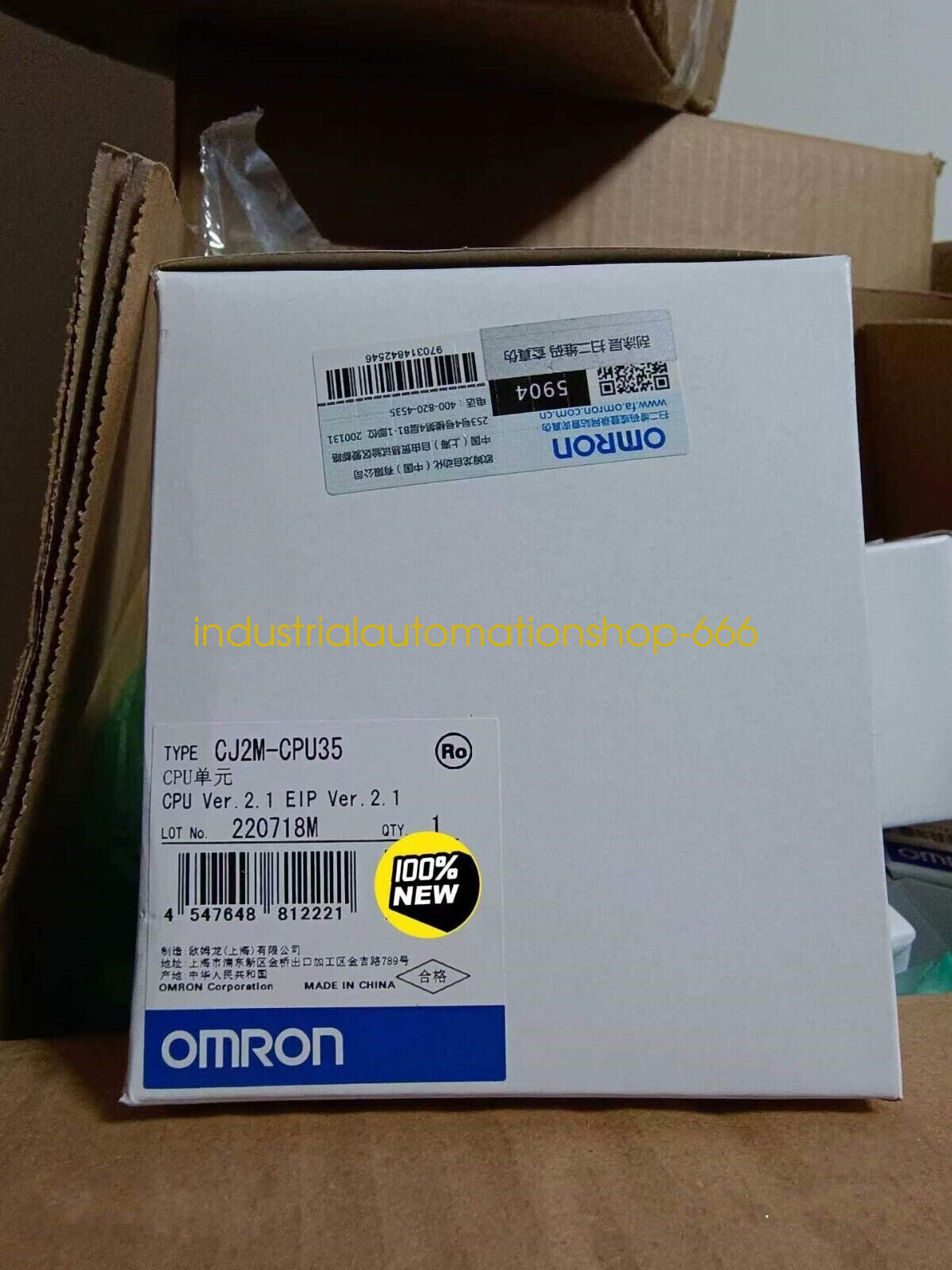 1PCS New Omron CJ2M-CPU35 CPU unit Via DHL or FedEX