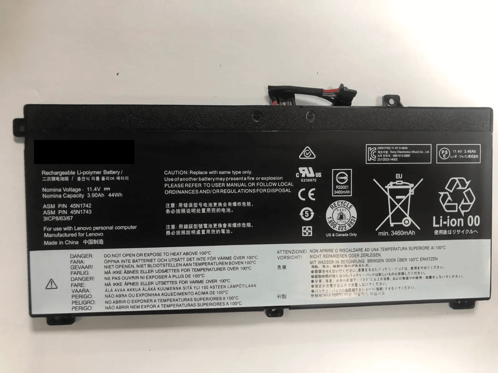 Genuine SB10K12721 Battery For Lenovo ThinkPad T550 T560 W550S 45N1740 45N1742 