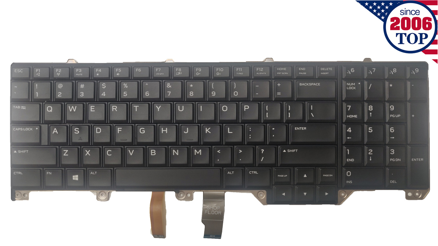 US Keyboard with Backlit for Dell Alienware 17 R4 17 R5 M17 R4 0CF2YW CF2YW
