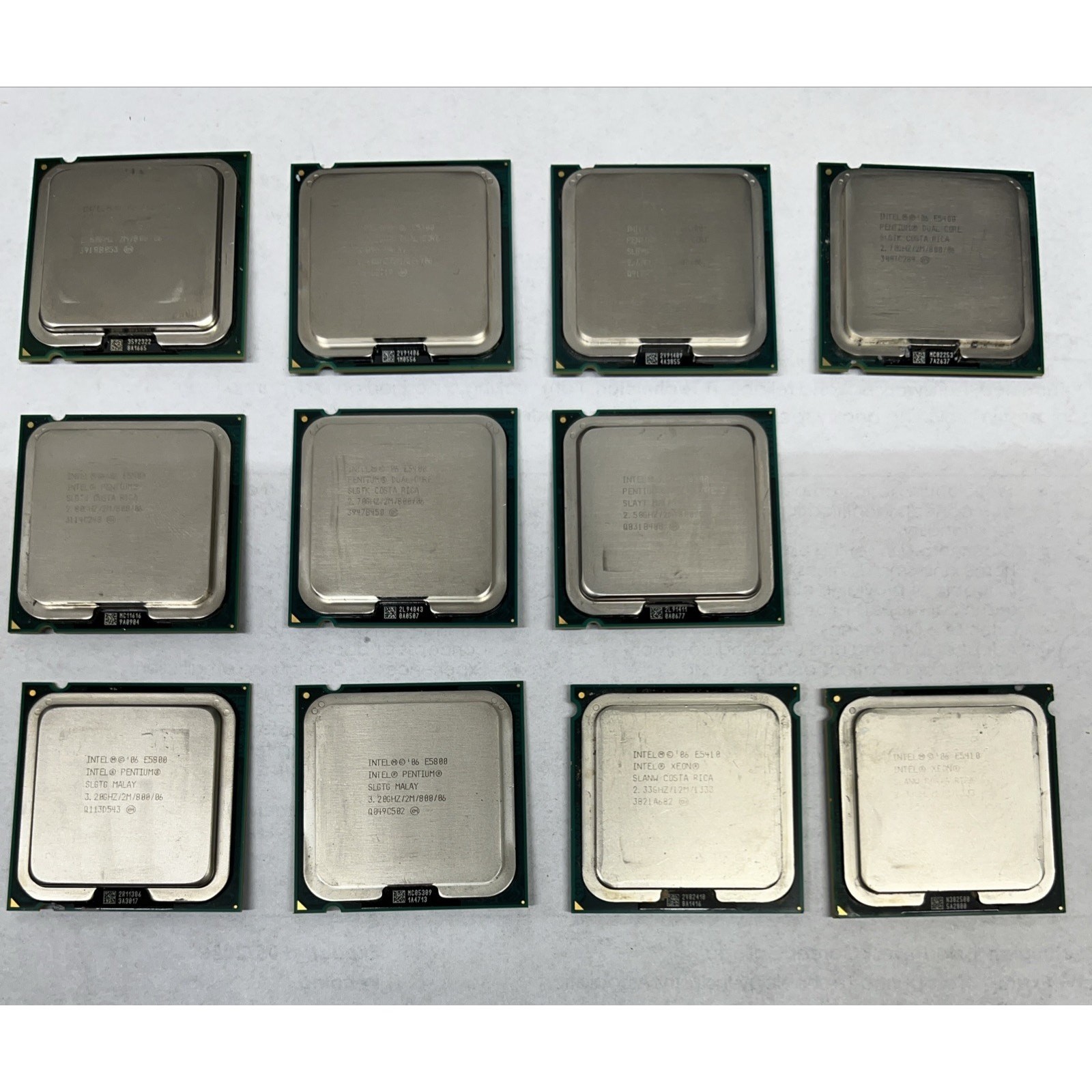 Lot of 11 Mixed CPU Intel Pentium E5800 E5200 E5410 E5400 E5500 E5300 Desktop