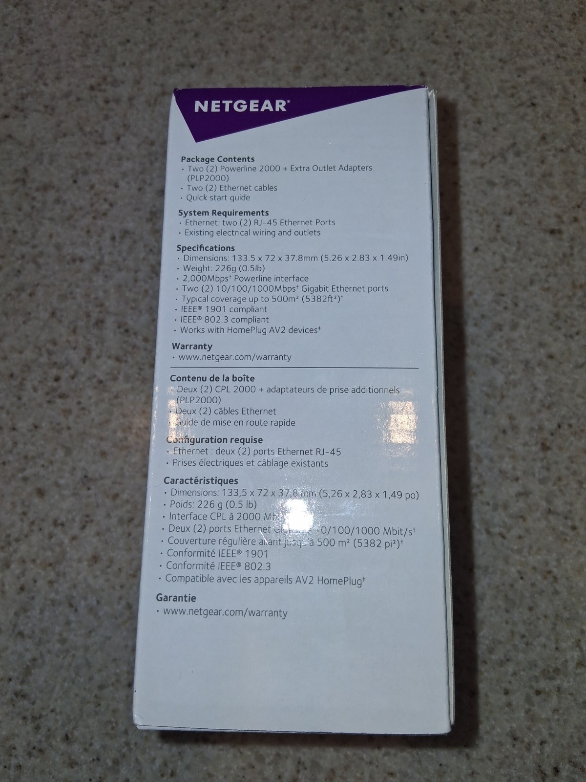 NETGEAR PLP2000 Powerline 2000 Adapter 2000Mbps - Pack of 2