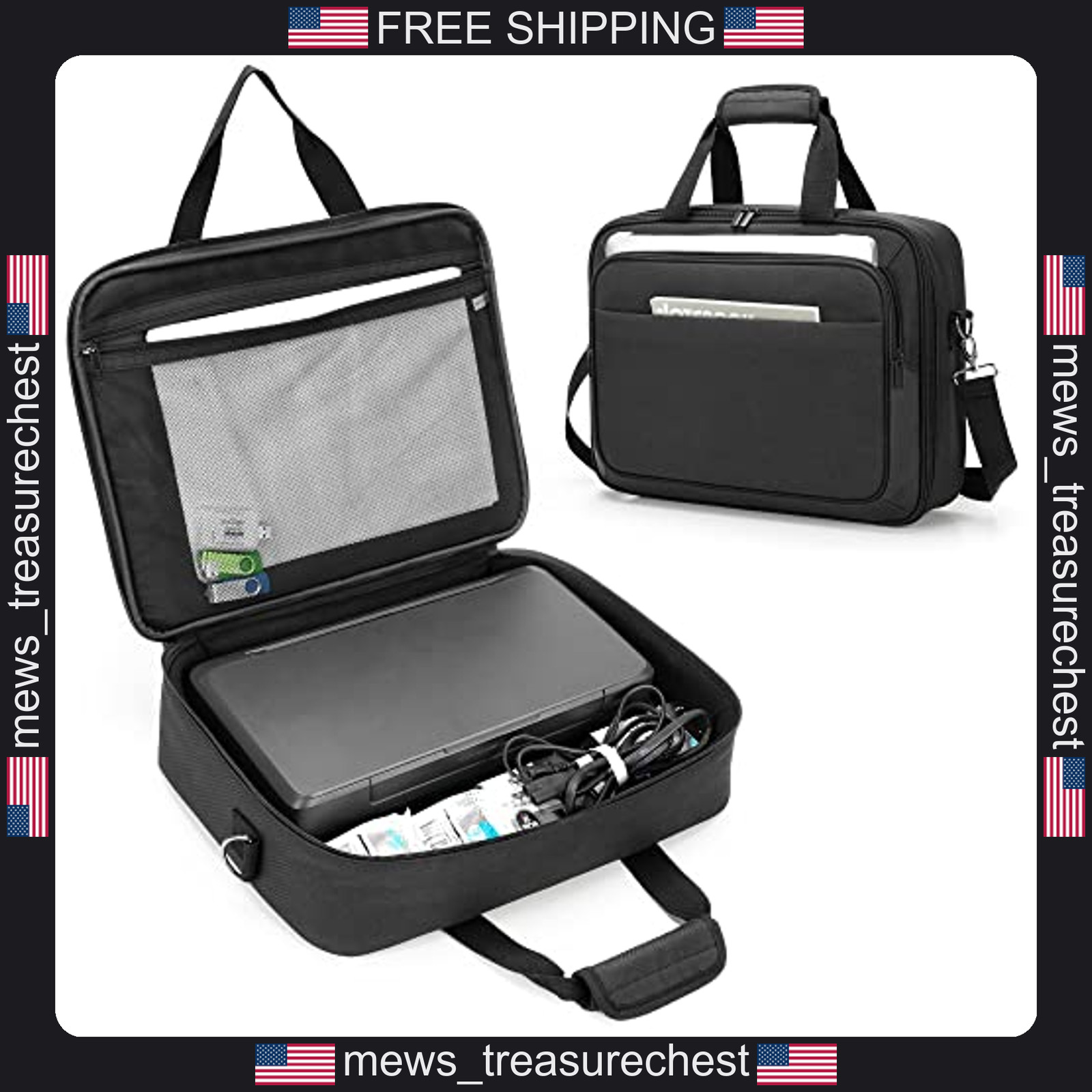 Printer Bag for HP Tango, Officejet 200/250, 14-Inch Laptop Storage