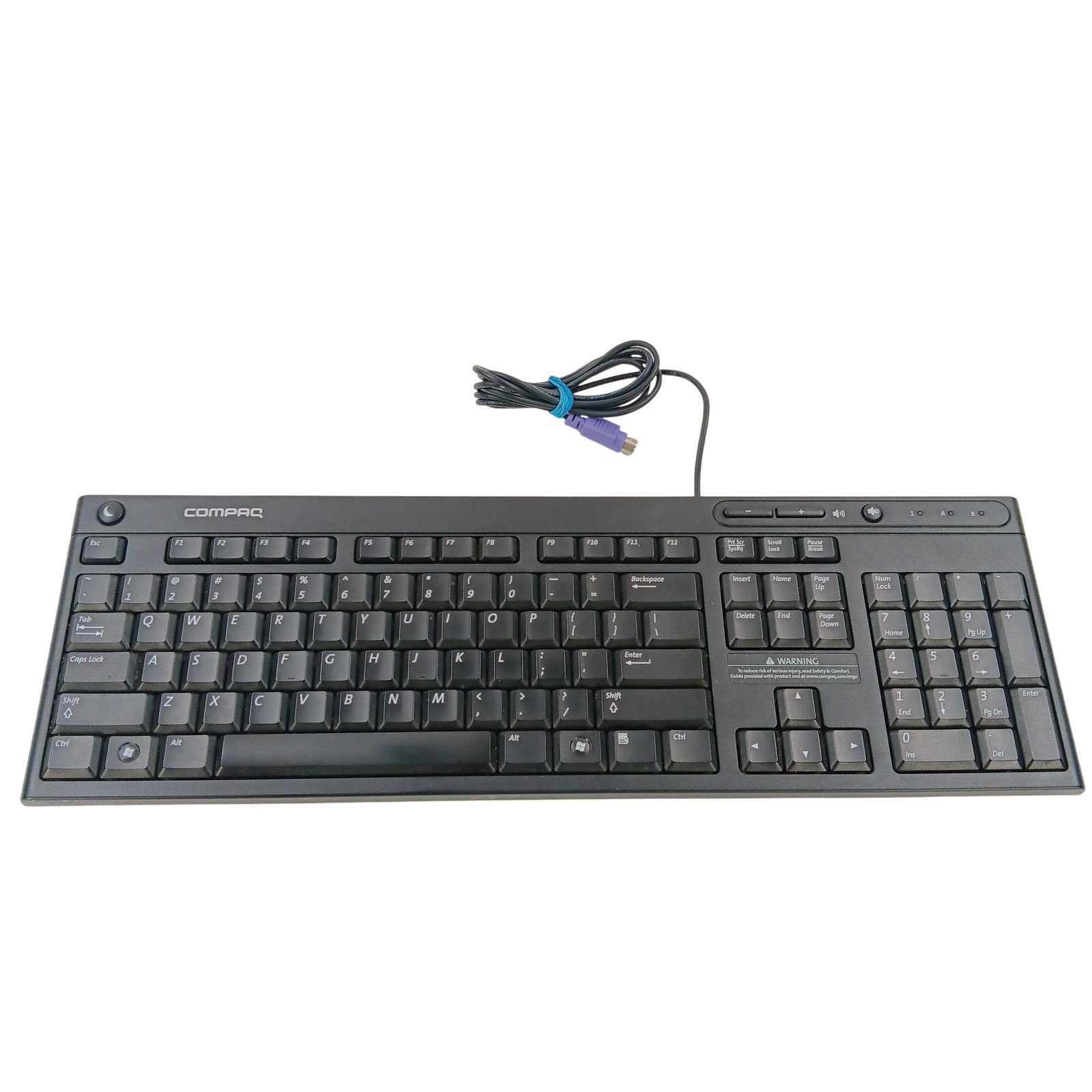 Compaq Wired Keyboard Model 5137 Full Size Black QWERTY Desktop PC